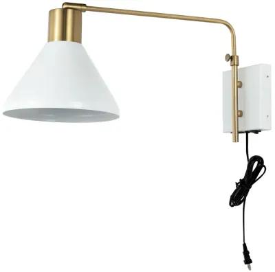 Max Swing Arm Modern Midcentury Iron USB Charging Port LED Sconce