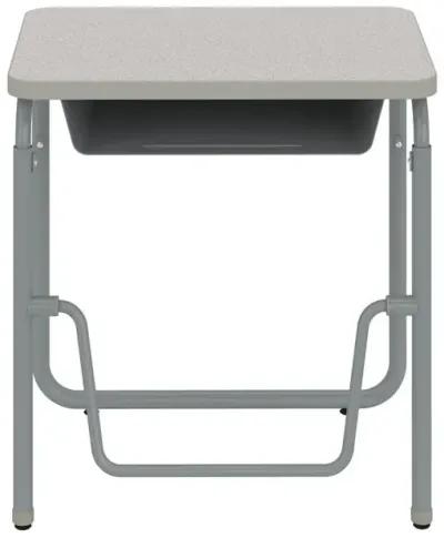 AlphaBetter® 2.0 Height – Adjustable Student Desk with Book Box and Pendulum Bar 29"-43” - Gray