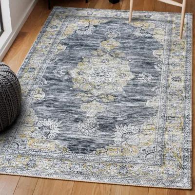 Bausch Bohemian Distressed Chenille Machine-Washable Area Rug