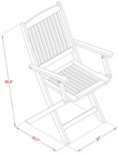 Wooden Patio Set Natural Oil