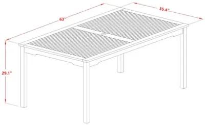 Wooden Patio Set Natural Oil