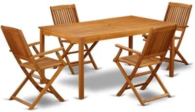 Wooden Patio Set Natural Oil