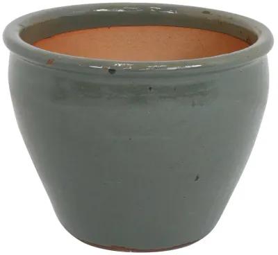 Sunnydaze 15 in Chalet High-Fired Glaze Ceramic Planter