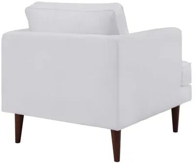 Modway Agile Upholstered Fabric Contemporary Modern Lounge Accent Arm Chair In White