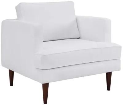 Modway Agile Upholstered Fabric Contemporary Modern Lounge Accent Arm Chair In White