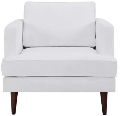 Modway Agile Upholstered Fabric Contemporary Modern Lounge Accent Arm Chair In White