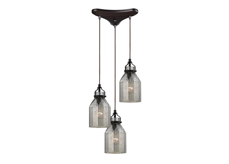 Danica 10" Wide 3-Light Mini Pendant