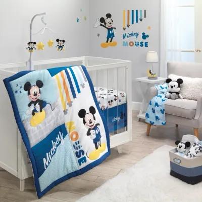 Lambs & Ivy Disney Baby Forever Mickey Mouse Blue Soft Fleece Baby Blanket