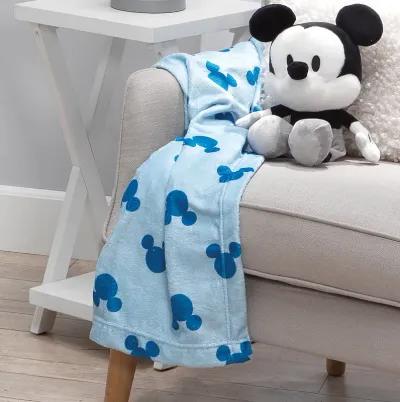 Lambs & Ivy Disney Baby Forever Mickey Mouse Blue Soft Fleece Baby Blanket