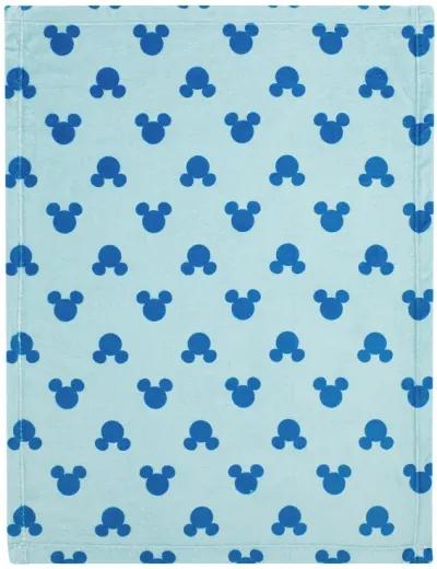 Lambs & Ivy Disney Baby Forever Mickey Mouse Blue Soft Fleece Baby Blanket