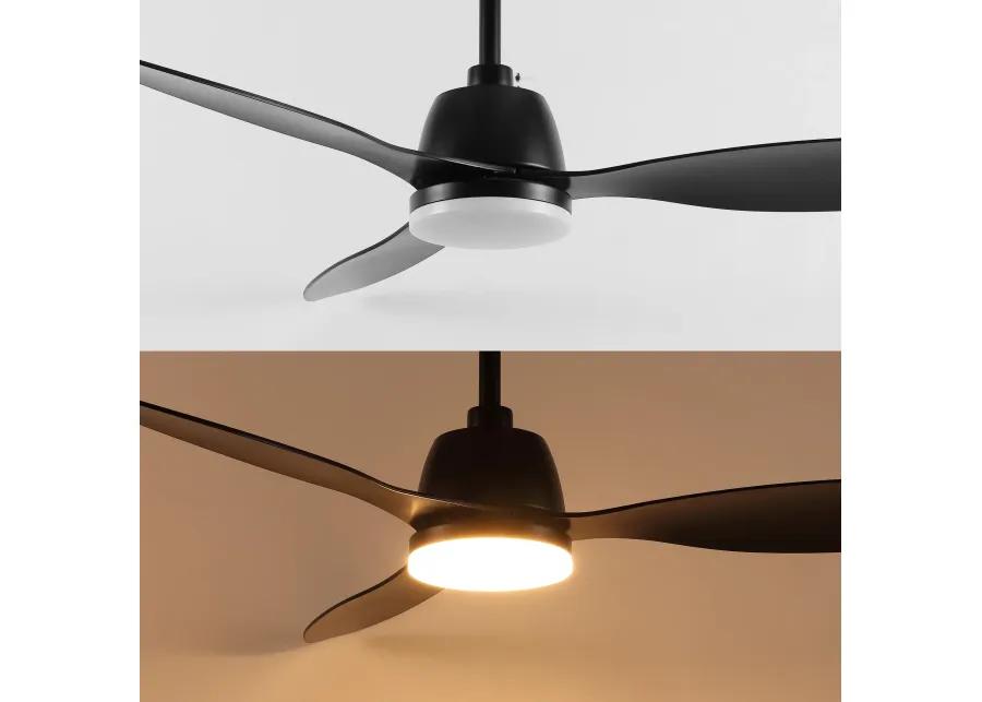 Audie Classic Industrial Iron/Plastic Integrated LED Ceiling Fan