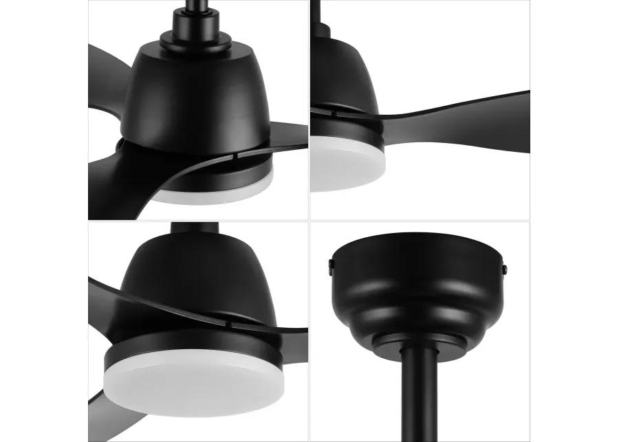 Audie Classic Industrial Iron/Plastic Integrated LED Ceiling Fan