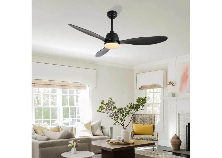 Audie Classic Industrial Iron/Plastic Integrated LED Ceiling Fan