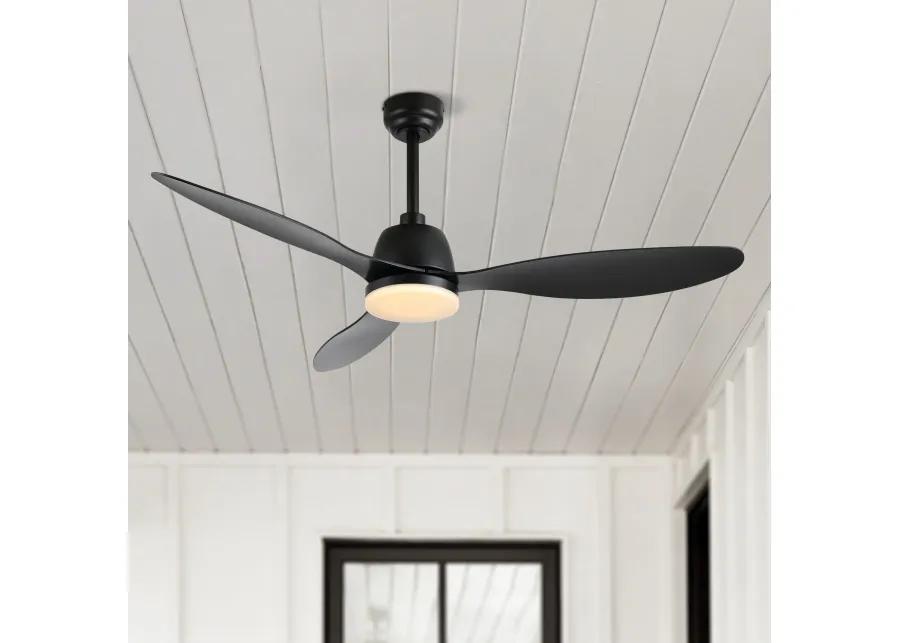 Audie Classic Industrial Iron/Plastic Integrated LED Ceiling Fan