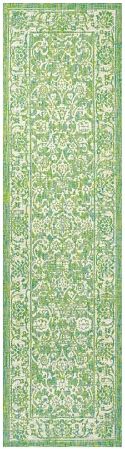 Tela Bohemian Textured Weave Floral Indoor/Outdoor Area Rug