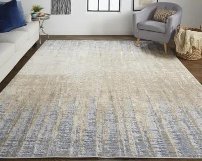 Laina 39G9F Tan/Brown/Blue 4' x 6' Rug