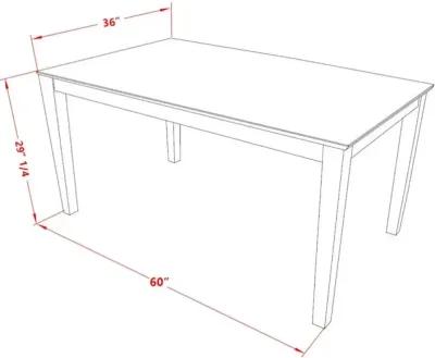 5 Piece Kitchen Table & Chairs Set Contains a Rectangle Dining Table