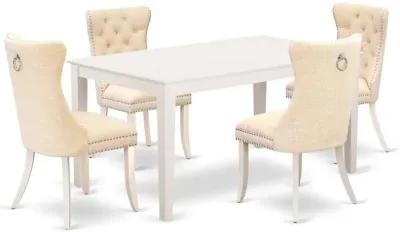 5 Piece Kitchen Table & Chairs Set Contains a Rectangle Dining Table