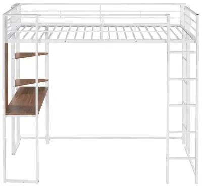 Merax Loft Bed Frame with 2 Built-in Ladders