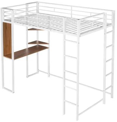 Merax Loft Bed Frame with 2 Built-in Ladders