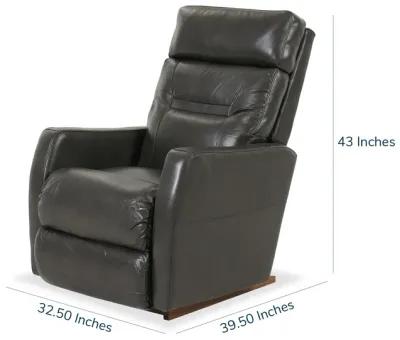 Lennon Charcoal Leather Rocking Recliner