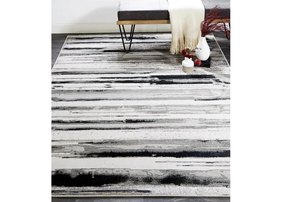 Micah 3049F Silver/Gray/Black 8' x 10' Rug