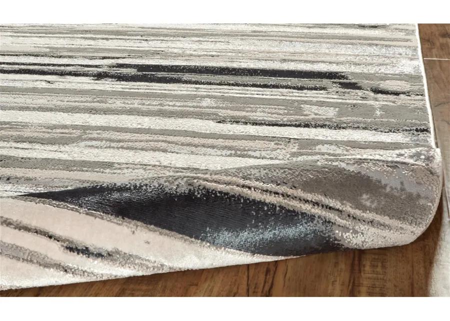 Micah 3049F Silver/Gray/Black 8' x 10' Rug