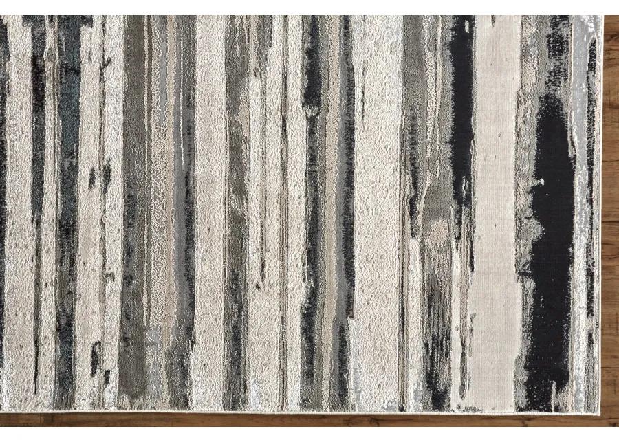 Micah 3049F Silver/Gray/Black 8' x 10' Rug