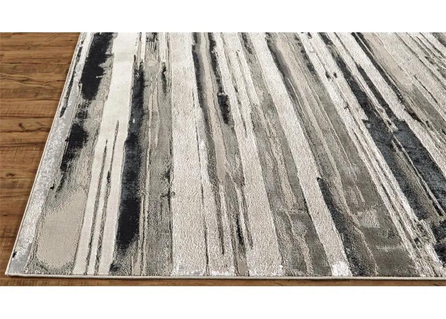 Micah 3049F Silver/Gray/Black 8' x 10' Rug