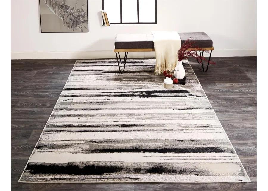 Micah 3049F Silver/Gray/Black 8' x 10' Rug