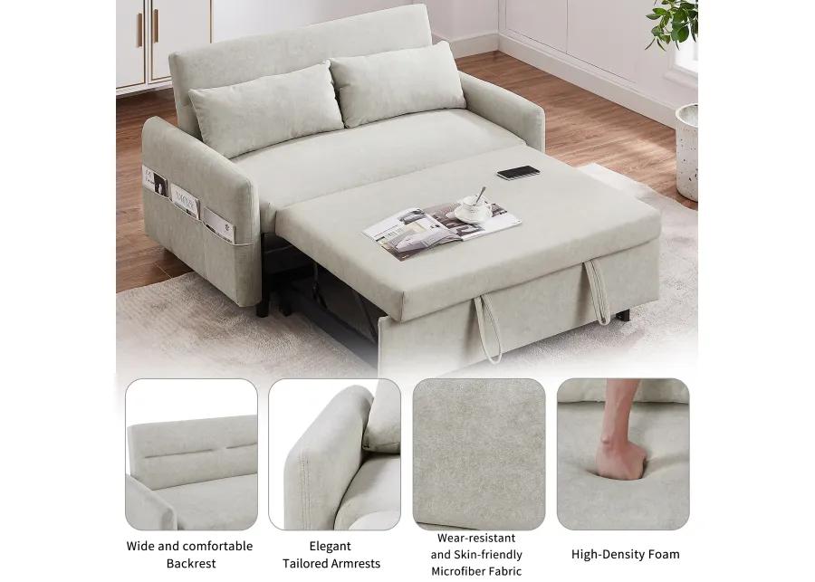 Merax Sleep Sofa Bed Loveseats Sofa Couch with Adjsutable Backrest