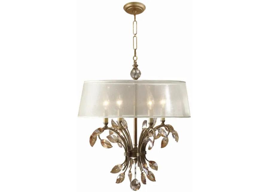 Uttermost Alenya 4 Light Gold Metal Chandelier