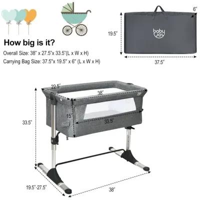 Travel Portable Baby Bed Side Sleeper  Bassinet Crib with Carrying Bag