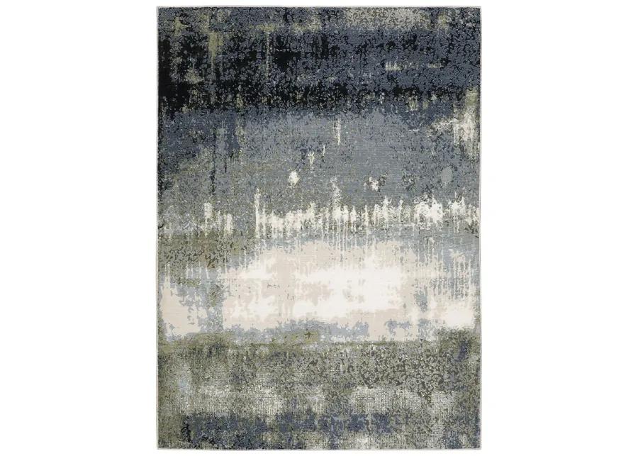 Caravan 7'10" x 10'10" Blue Rug