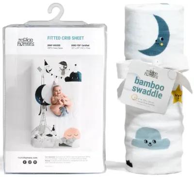 The Moon�s Birthday Crib Sheet & Swaddle Bundle