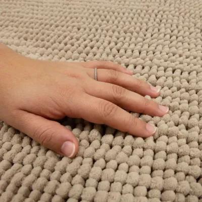 Homespun Noodle Taupe 2' x 5' Bath Mat