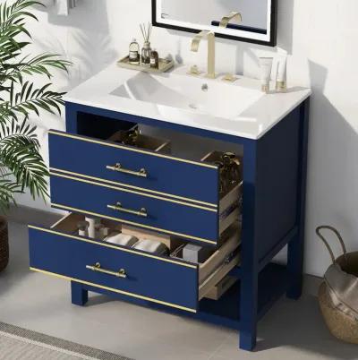 Merax Bathroom Vanity Cabinet with 2 Drawers