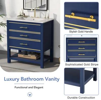 Merax Bathroom Vanity Cabinet with 2 Drawers