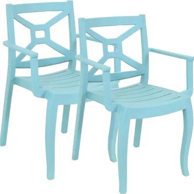 Sunnydaze Tristana Plastic Stackable Patio Armchair