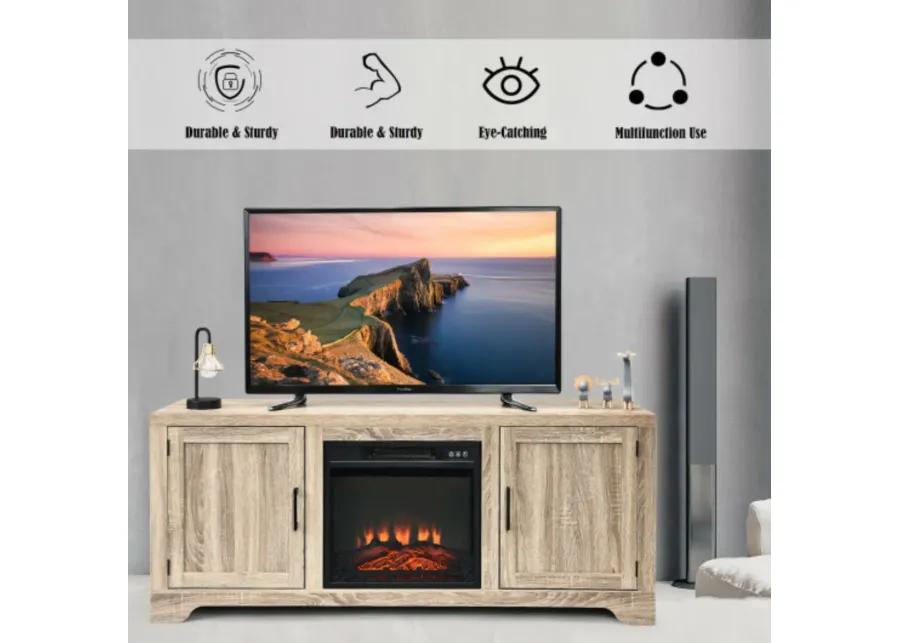 65 Inch Media Component TV Stand with Adjustable Shelves