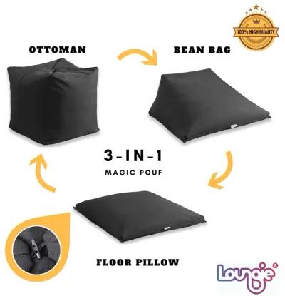 Loungie Magic Pouf Bean Bag Chair