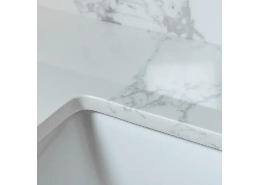 37 Inch Bathroom Vanity Top Stone Carrara New Style Tops With Rectangle Undermount