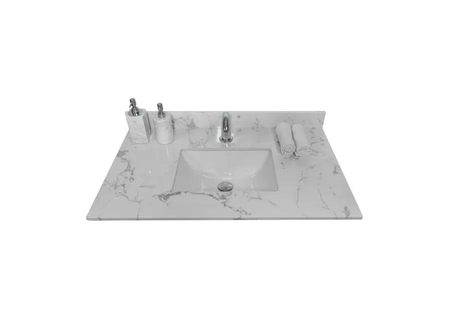 37 Inch Bathroom Vanity Top Stone Carrara New Style Tops With Rectangle Undermount