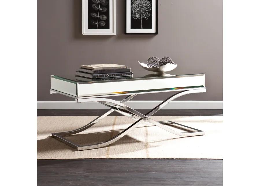 Laura Chrome Mirrored Cocktail Table