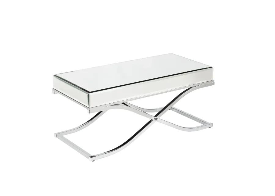 Laura Chrome Mirrored Cocktail Table