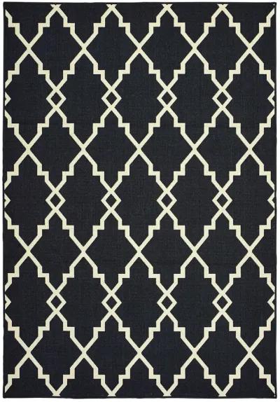 Marina 3'7" x 5'6" Black Rug