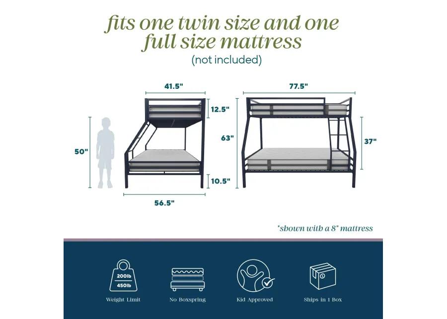 Novogratz Maxwell Metal Bunk Bed