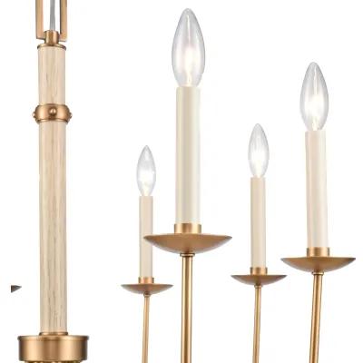 Neville 28'' Wide 8-Light Brass Chandelier