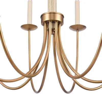 Neville 28'' Wide 8-Light Brass Chandelier