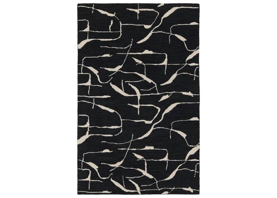 Mallino By Nikki Chu Noir Black 5' x 8' Rug